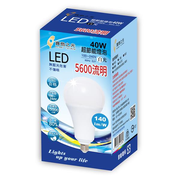 寶島之光 LED 40W 超節能燈泡 白光