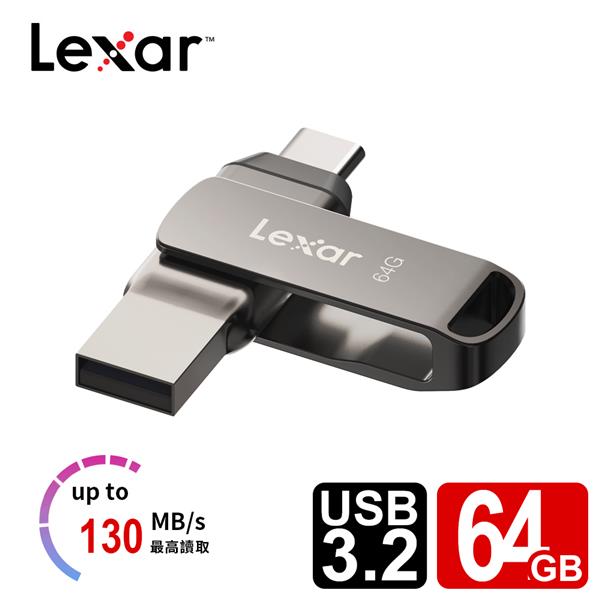 Lexar 雷克沙 D400 64GB USB 3.2 Type-C 雙頭隨身碟