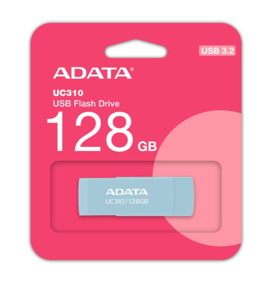 UC310 128GB 無蓋旋轉碟/粉藍色/USB3.2