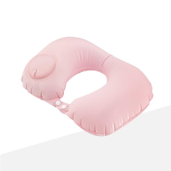Comefree 涼感充氣頸枕 淡粉