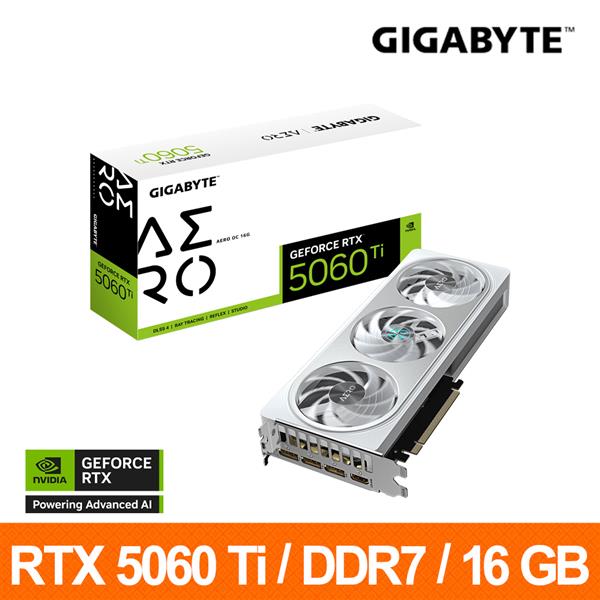 技嘉GIGABYTE GV-N506TAERO OC-16GD 顯示卡 RTX5060Ti