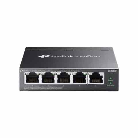TP-LINK Omada 5 埠 Gigabit 簡易管理型交換器（含 4 埠 PoE+) ( ES205GP(UN) Ver:1.2 )