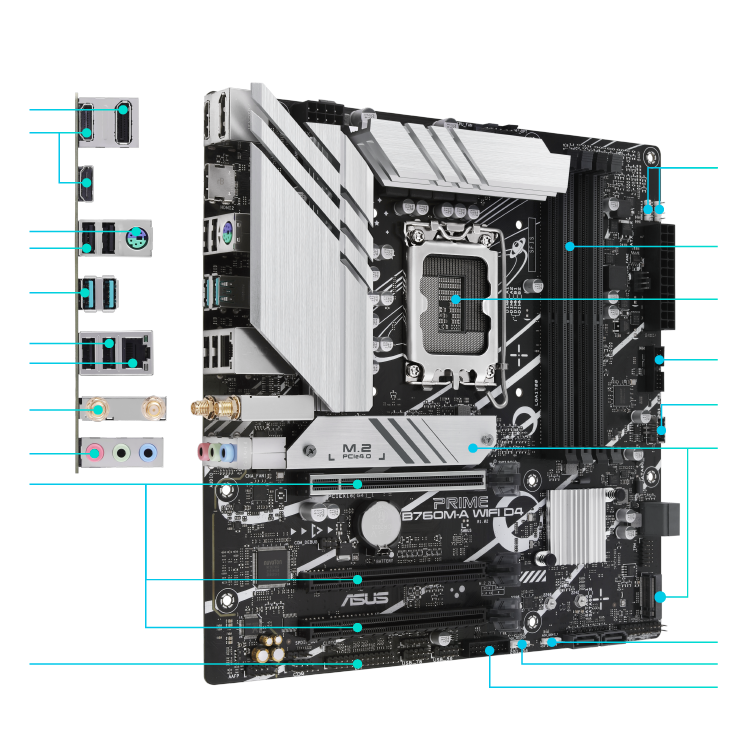PRIME B760M-A WIFI D4主板的所有規格