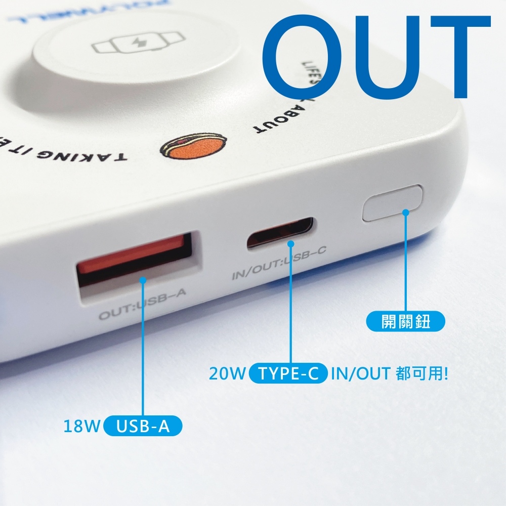 哆啦A夢多功能行動電源 10000mAh 自帶線USB Type-C 蘋果頭