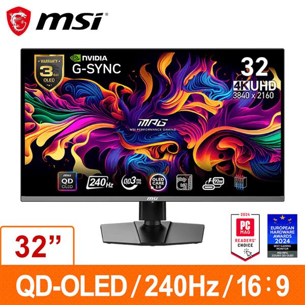 微星MSI MPG 321URX QD-OLED (31.5吋電競顯示器)