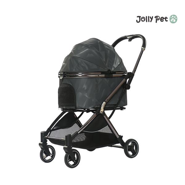 Jolly Pet Diamond Q自動收折寵物推車 灰