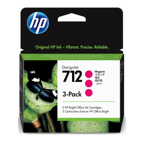 HP 712 29 毫升 紅色墨水匣 3 包裝