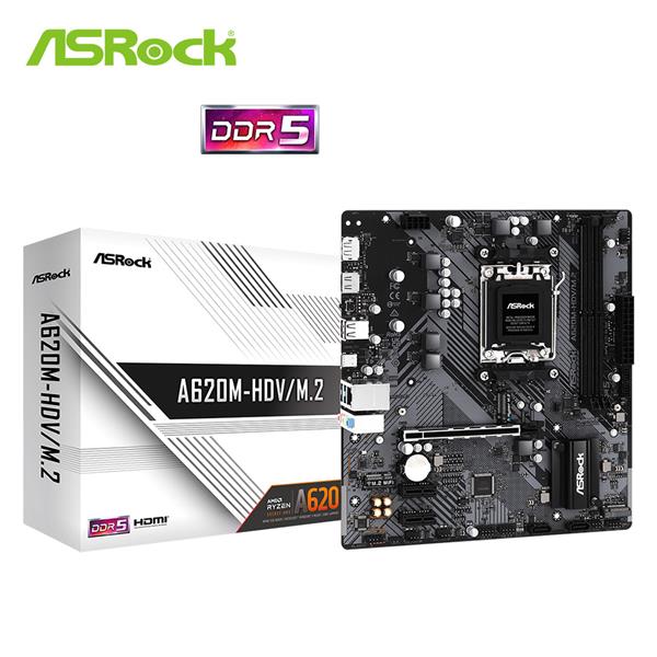華擎 ASRock A620M-HDV/M.2 AMD AM5 M-ATX 主機板