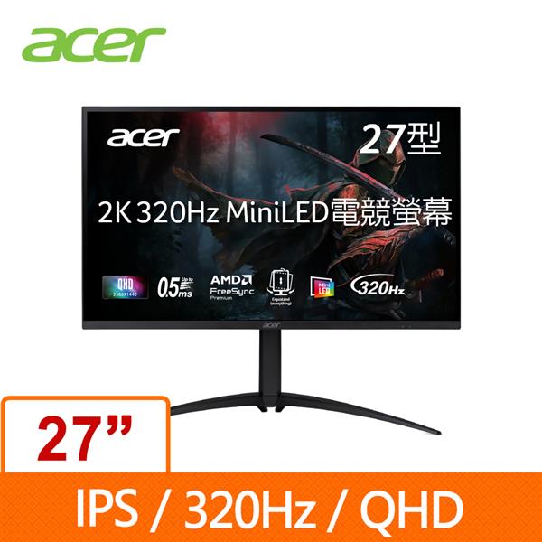 宏碁Acer XV275U F2 27型 320Hz miniLED電競螢幕