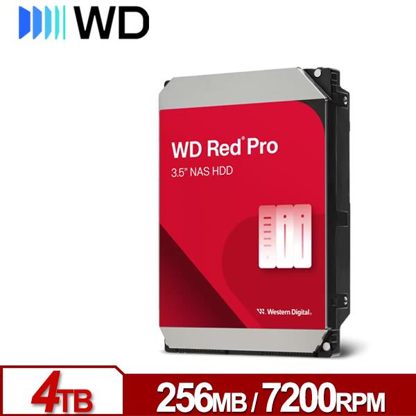 WD4005FFBX 紅標Pro 4TB 3.5吋NAS硬碟