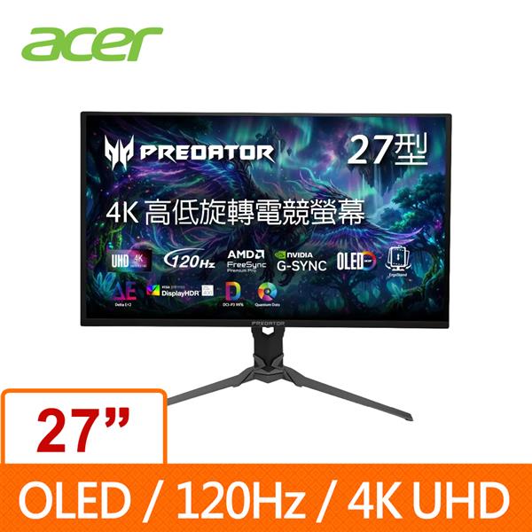 宏碁Acer X27 G2 26.5吋OLED電競螢幕