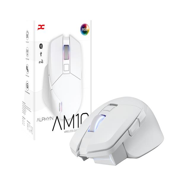 撼訊 ALPHYN AM10 White 無線電競滑鼠(白)