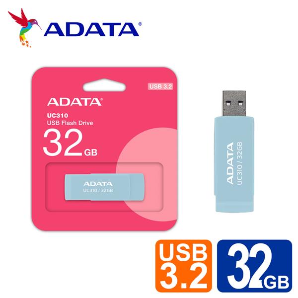 威剛 UC310 32GB USB3.2旋轉隨身碟(藍)