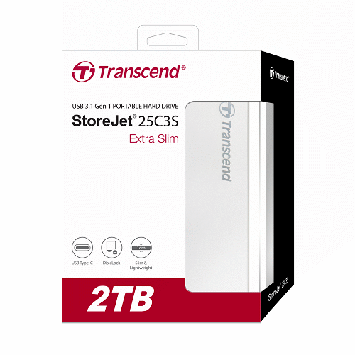 TRANSCEND 2TB 2.5吋 行動硬碟(鋁質)