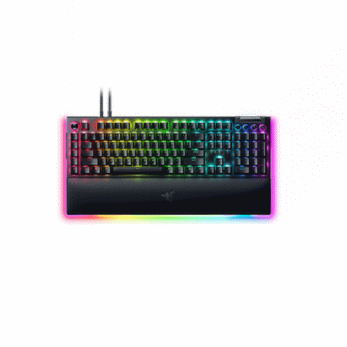 Razer 黑寡婦蜘幻彩版鍵盤 V4 Pro--黃軸