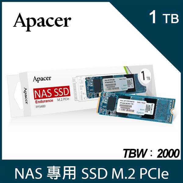 宇瞻 Apacer PP3480 1TB M.2 PCIe NAS專用SSD