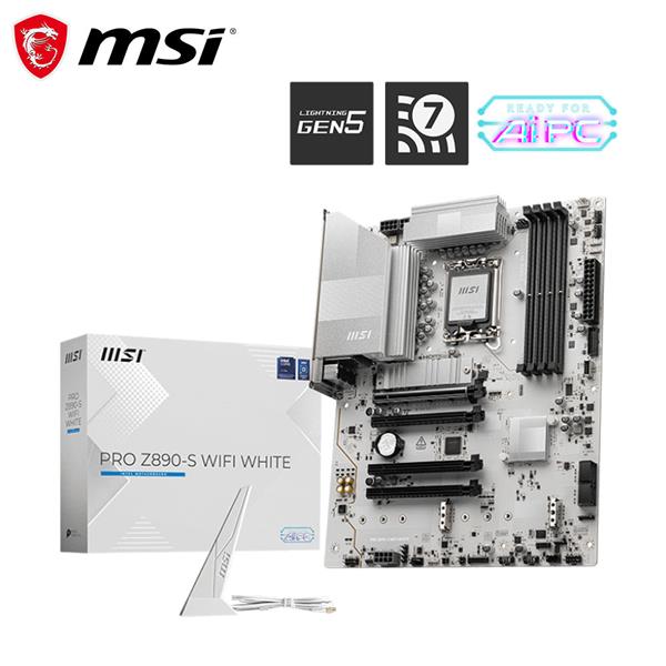 微星MSI PRO Z890-S WIFI WHITE INTEL 主機板