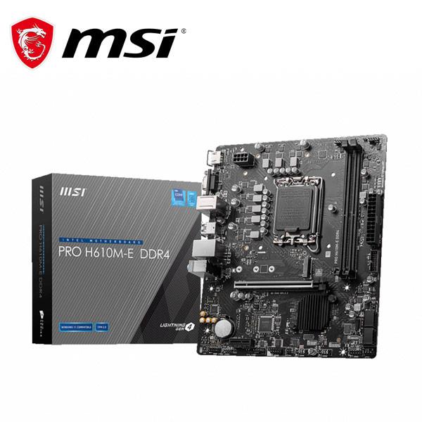 微星MSI PRO H610M-E DDR4 INTEL 主機板