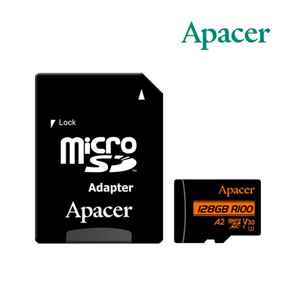 宇瞻 Apacer 橘卡 128GB MicroSDXC U3 V30 A2 C10 高效卡 (100M)