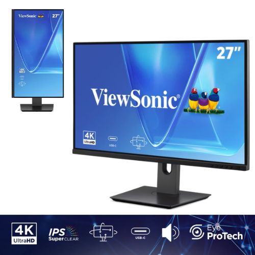 27吋寬螢幕 IPS 4K 人體工學顯示器