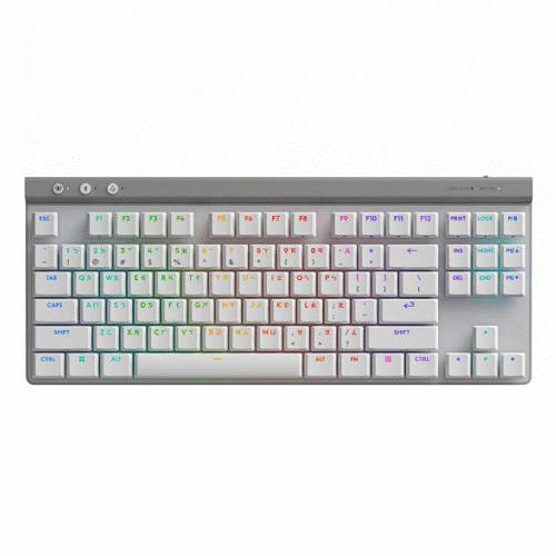 羅技G G515 輕薄無線機械式 TKL 電競鍵盤-白
