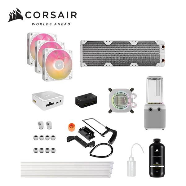 海盜船Corsair iCUE LINK XH505i RX 360 RGB 客製水冷套件-白