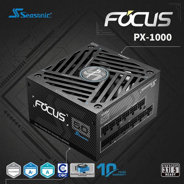 海韻Seasonic ATX3 Focus PX-1000W 白金全模組 電源供應器