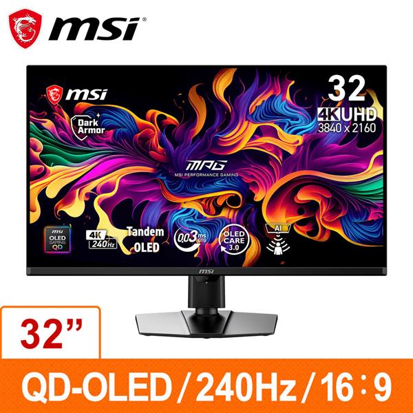微星MSI MPG 322UR QD-OLED X24 ( 32吋電競顯示器)