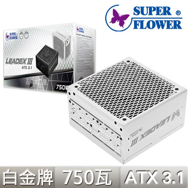 振華LeadexIII 白金牌750W(白色)全模ATX3.1電源供應器