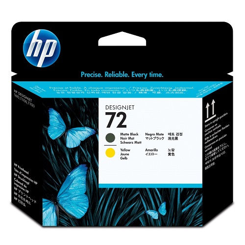 HP 72 霧黑+黃色噴頭
