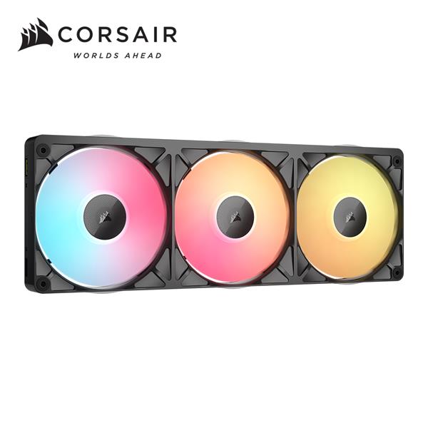 海盜船Corsair iCUE LINK二代 RX360 II RGB PWM一體式機殼排扇【黑｜含控制器】