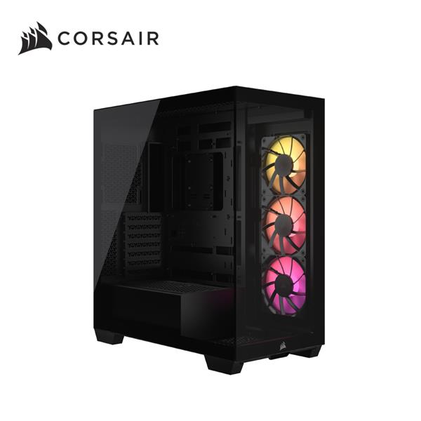 海盜船Corsair 3500X 全景玻璃透側 E-ATX機殼【黑｜附RS120風扇*3】
