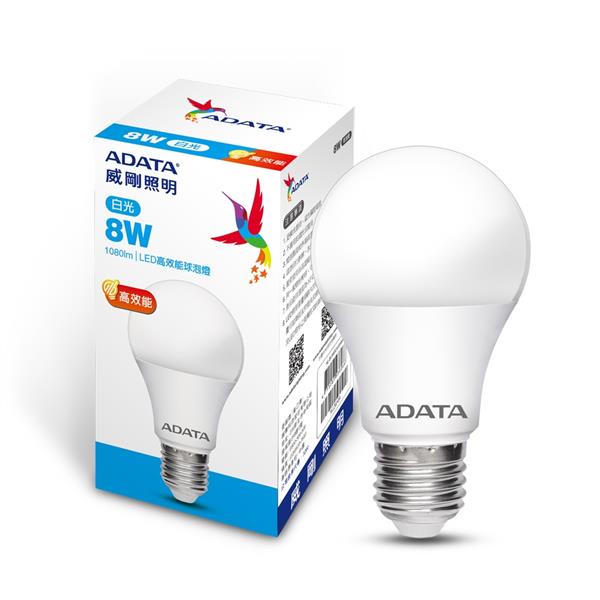 威剛照明 8W 高效能LED(135lmW)球泡燈-白光