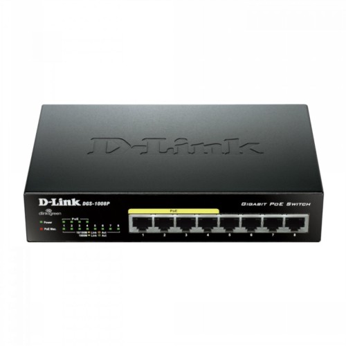 D-Link 桌上型PoE乙太網路交換器