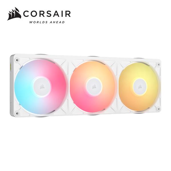 海盜船Corsair iCUE LINK二代 RX360 II RGB PWM一體式機殼排扇【白｜含控制器】