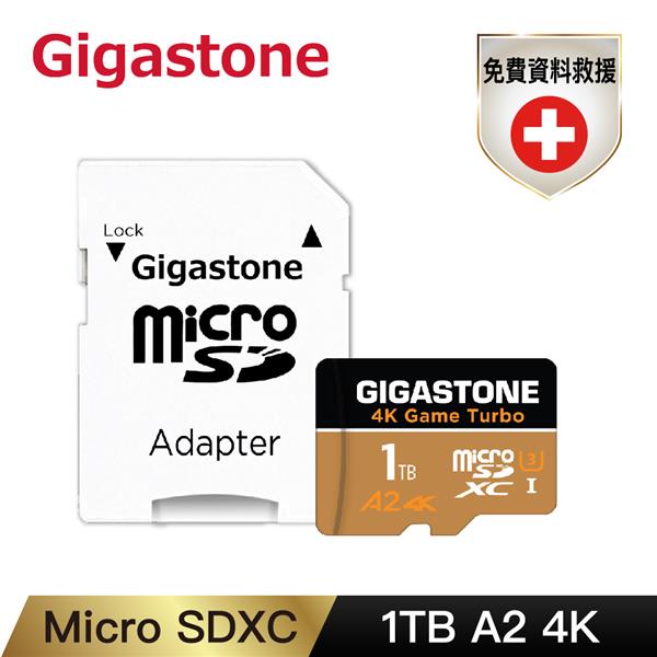 GIGASTONE MicroSDXC UHS-I U3 A2 4K 1TB記憶卡(五年資料救援)