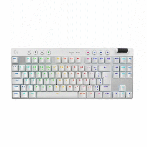 羅技G Pro X LIGHTSPEED無線機械式TKL遊戲鍵盤(白)