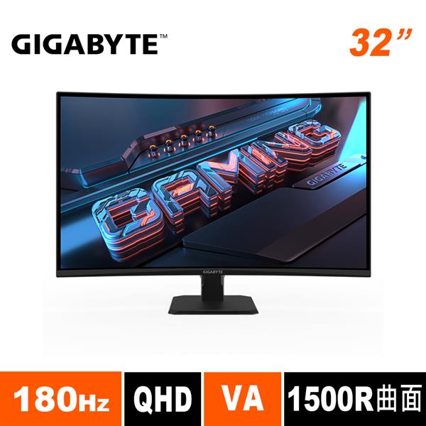 技嘉GIGABYTE GS32QCA 32型 2K 曲面電競螢幕