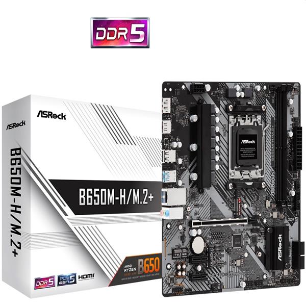 華擎 ASRock B650M-H/M.2+AMD AM5 M-ATX