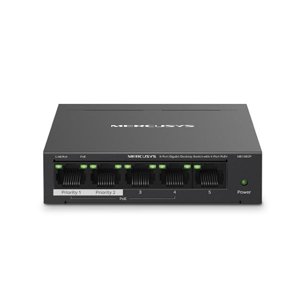 MERCUSYS MS105GP(UN) 版本:3.0 5埠Gigabit 桌上型交換器(含4埠PoE+) (商用)
