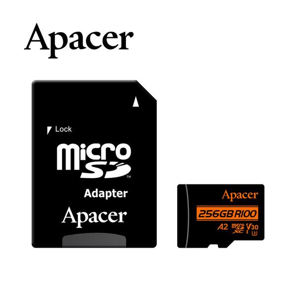 宇瞻 Apacer 橘卡 256GB MicroSDXC U3 V30 A2 C10 高效卡 (100M)