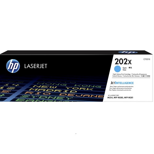 HP 202X 高容量青藍色碳粉匣