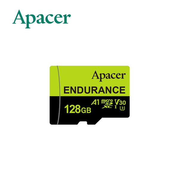 宇瞻 Apacer 綠卡 128GB MicroSDXC UHS-I U3 V30 A1 耐用監控卡 (100M)