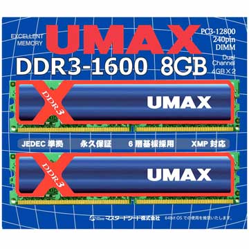 UMAX DDR3 1600 8GB (4G*2) ( DDR3 1600 8GB (4G*2) )