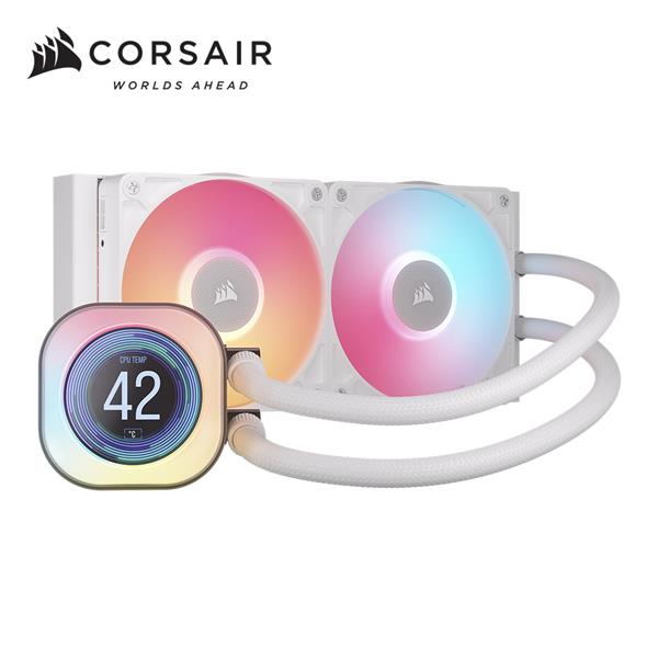 海盜船CORSAIR iCUE LINK TITAN LCD 240 RGB CPU水冷散熱器【白】
