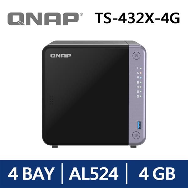 QNAP TS-432X-4G 網路儲存伺服器