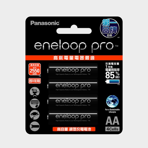 PANASONIC eneloop pro 高階3號充電電池4入 ( BK-3HCCE4BTW )