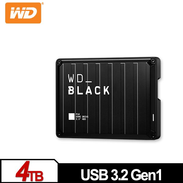 WD 黑標 P10 Game Drive 4TB(黑) 2.5吋電競行動硬碟