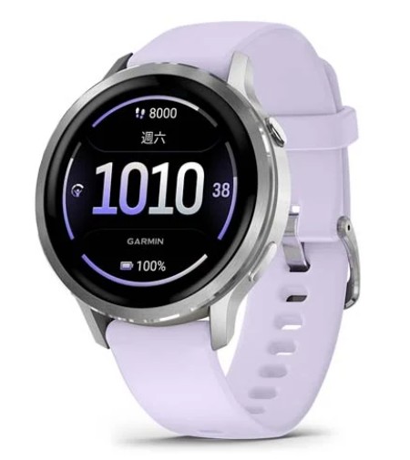 Venu 4(41mm),GPS,Wi-Fi,Gray w/Silver 柔和紫,TWN