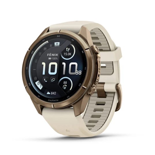 Fenix9Pro–inReach43mm旗艦GPS智慧手錶-奶油色